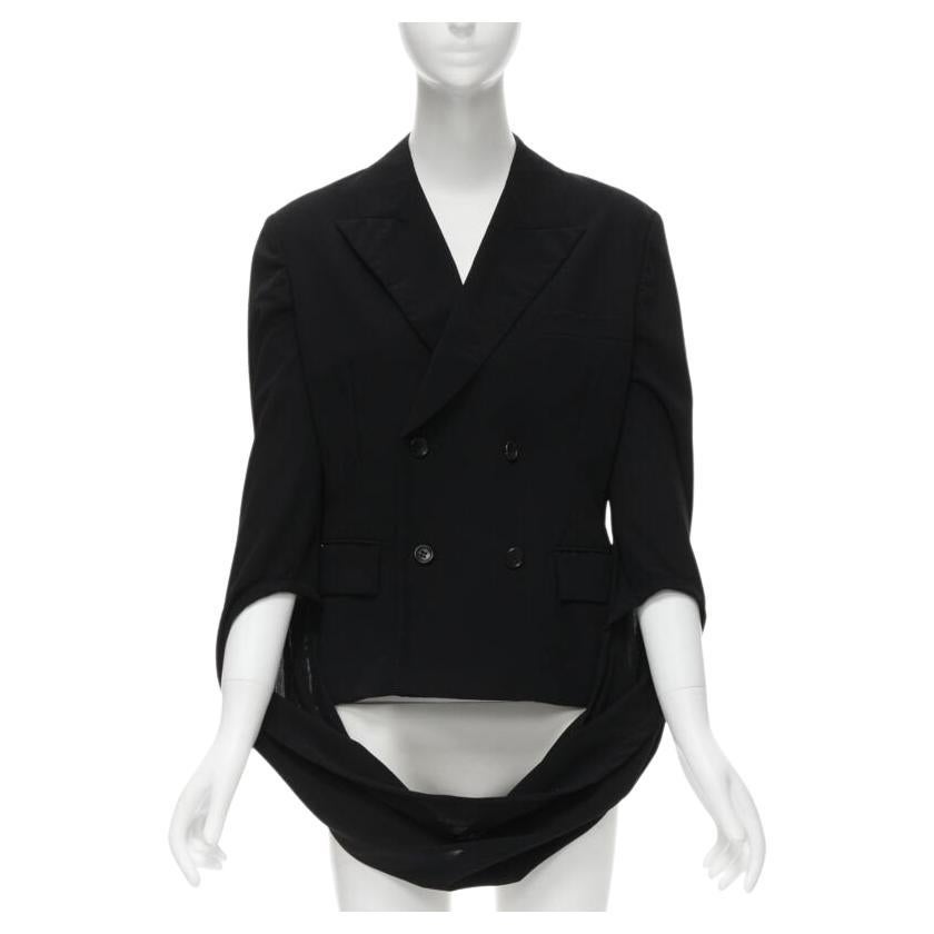 COMME DES GARCONS 1990 infinity loop sleeve double breasted blazer jacket S For Sale at 1stDibs