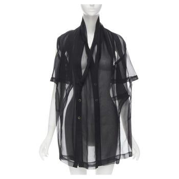 Comme des Garçons Black Sheer Deconstructed Layered Shirt, 1990