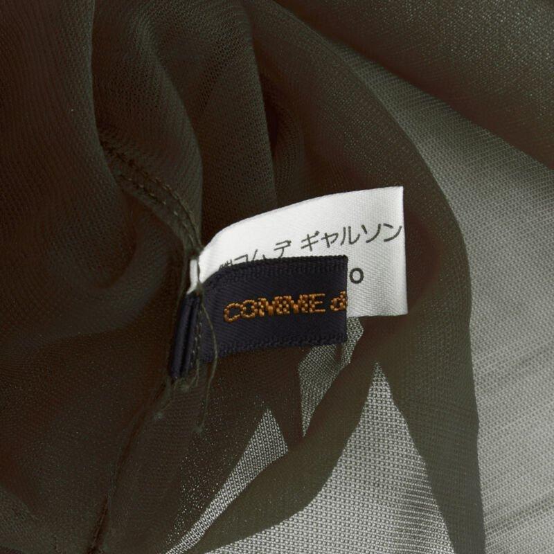 COMME DES GARCONS 1990 Vintage Runway grey sheer pleated ruffle gloves shrug For Sale 4