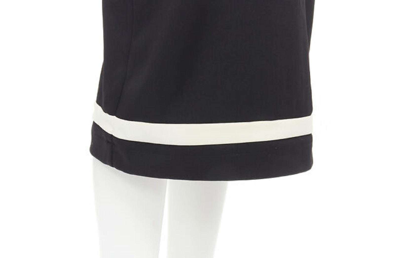 COMME DES GARCONS 1990s Vintage black peterpan collar cut out draped top skirt S For Sale 6