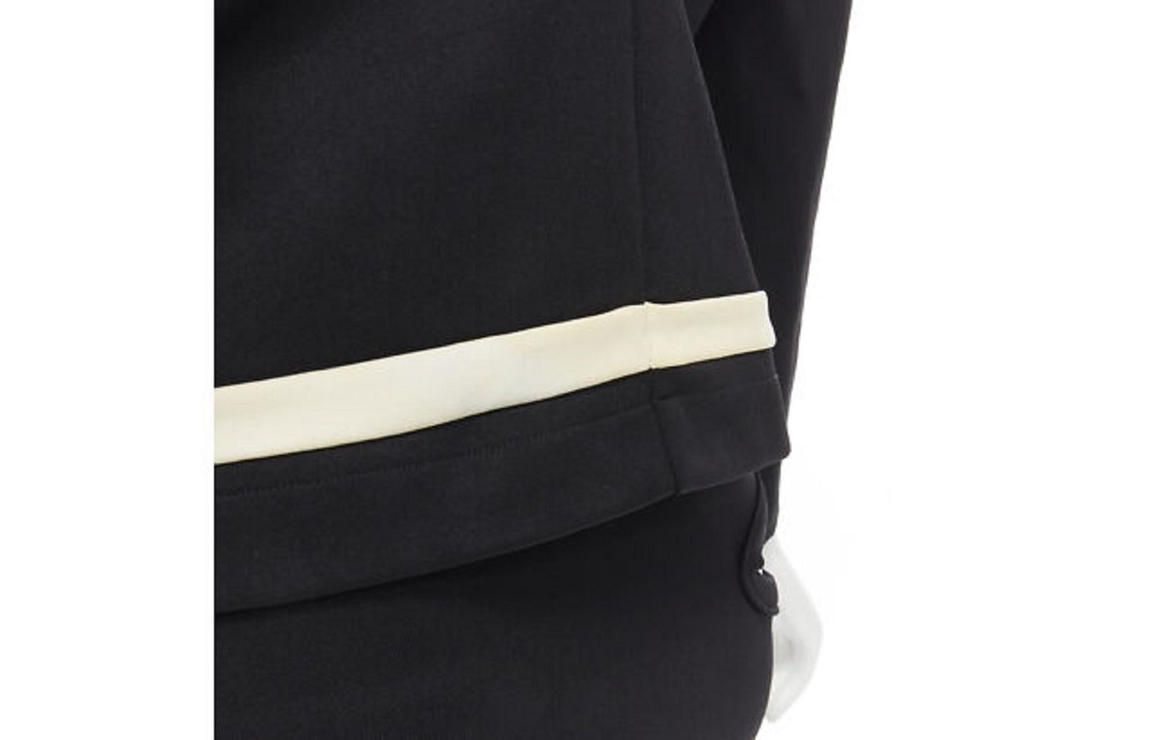 COMME DES GARCONS 1990s Vintage black peterpan collar cut out draped top skirt S For Sale 2