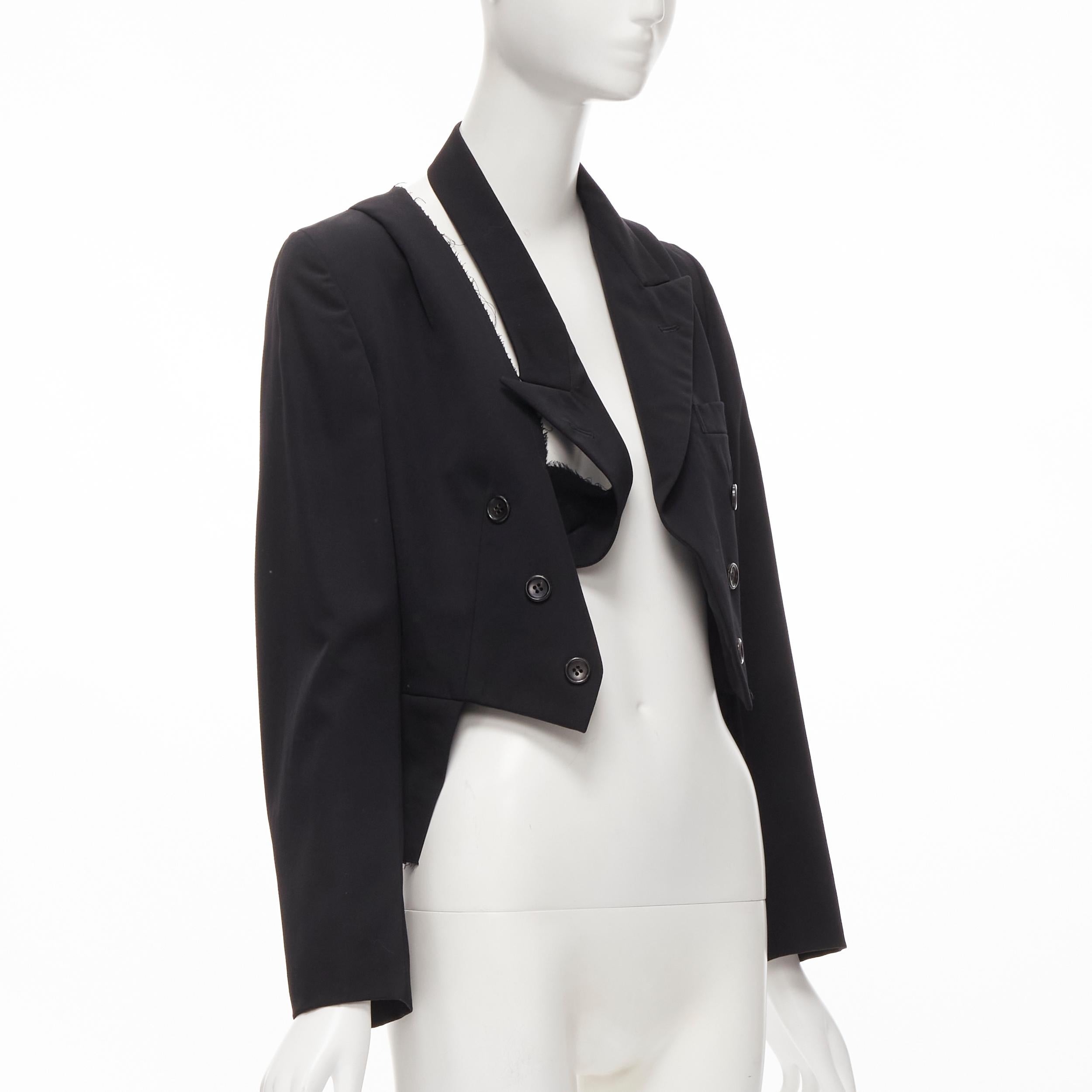 Comme des Garçons Wool Panelled Single-breasted Blazer in Black for Men Mens Clothing Jackets Blazers 