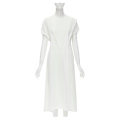 COMME DES GARCONS 1991 Weiße asymmetrische genähte Nähte, doppelschichtig