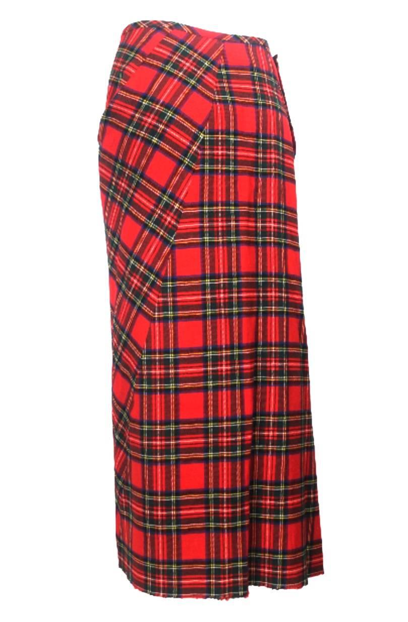 Comme des Garcons 1993 Collection Tartan Fitted Skirt In Excellent Condition In Bath, GB