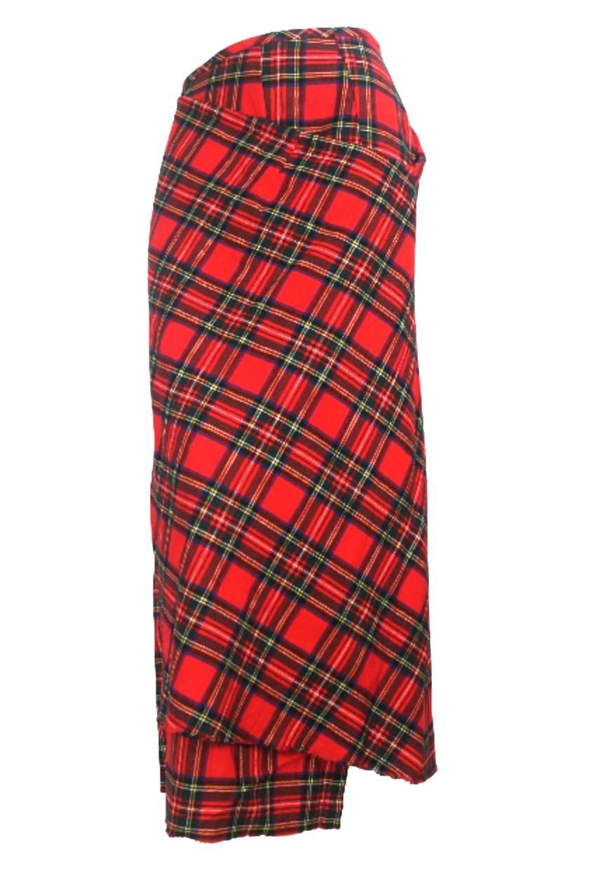 Women's Comme des Garcons 1993 Collection Tartan Fitted Skirt