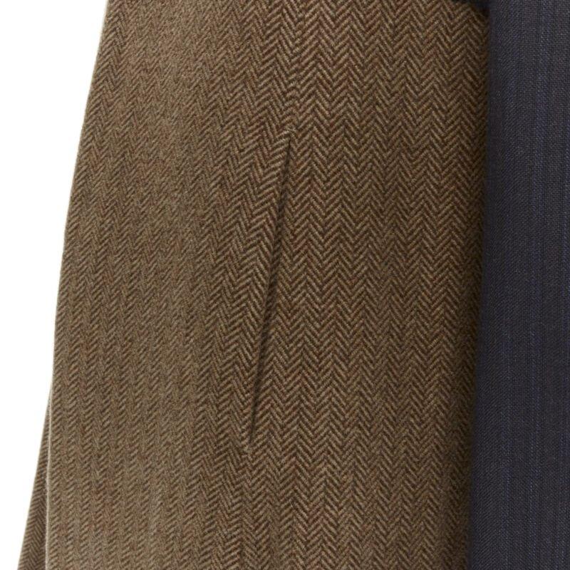 COMME DES GARCONS 1993 Runway Vintage herringbone reconstructed sleeve coat S For Sale 2