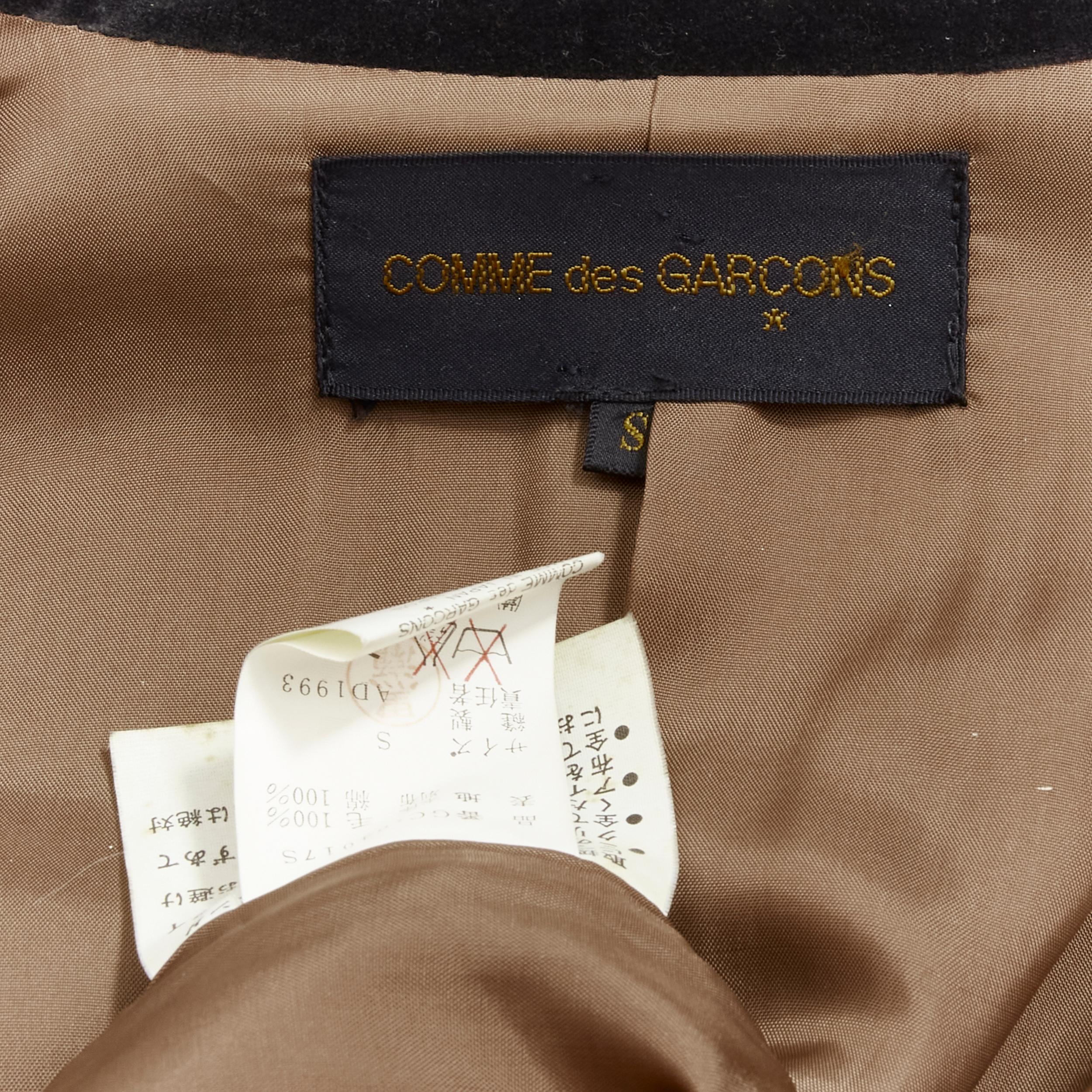 COMME DES GARCONS 1993 Runway Vintage herringbone reconstructed sleeve coat S For Sale 4
