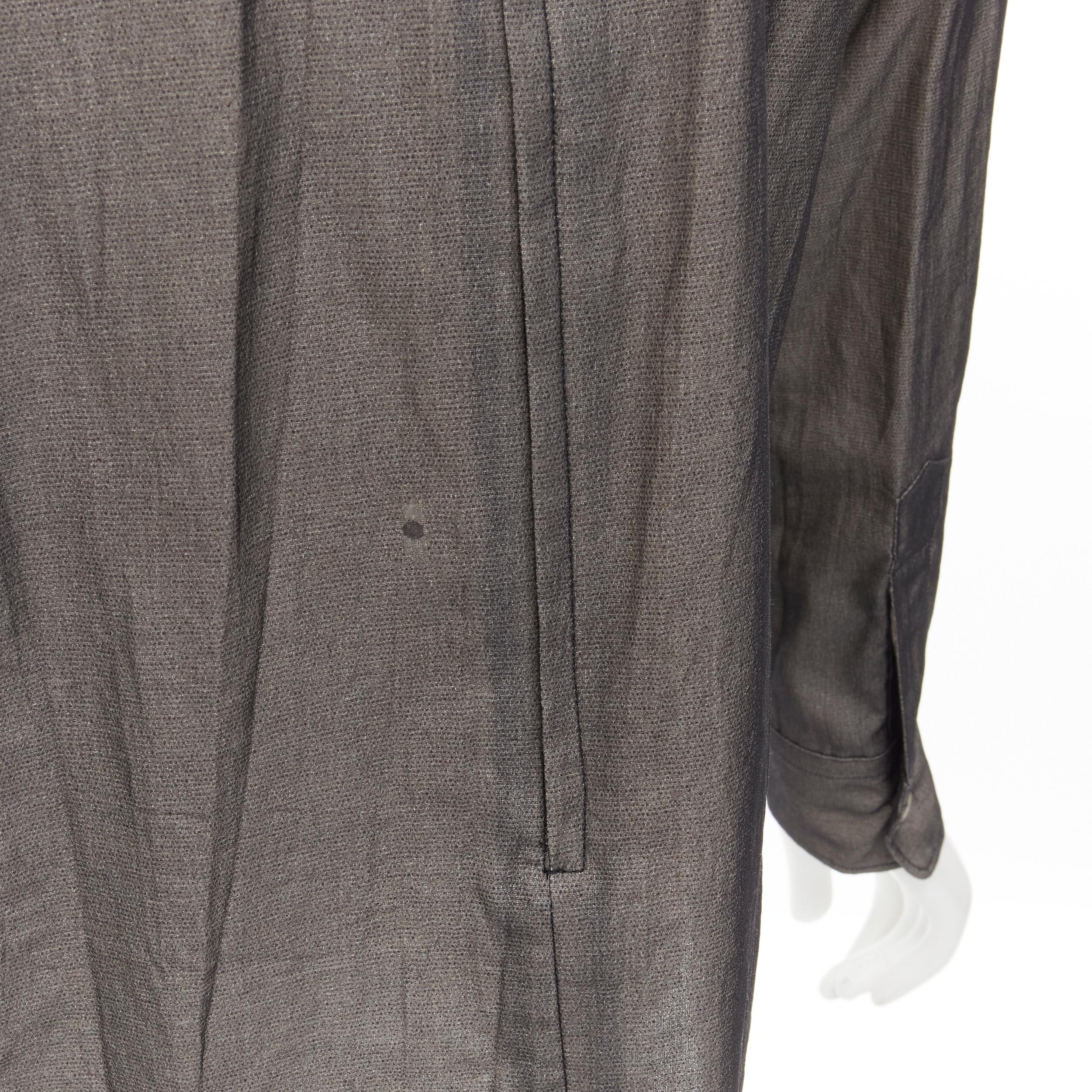 COMME DES GARCONS 1993 Tromp Loeil black faux fastening long sleeve shirt S For Sale 5