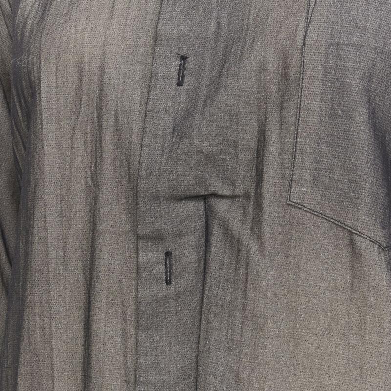 COMME DES GARCONS 1993 Tromp Loeil black faux fastening long sleeve shirt S For Sale 2