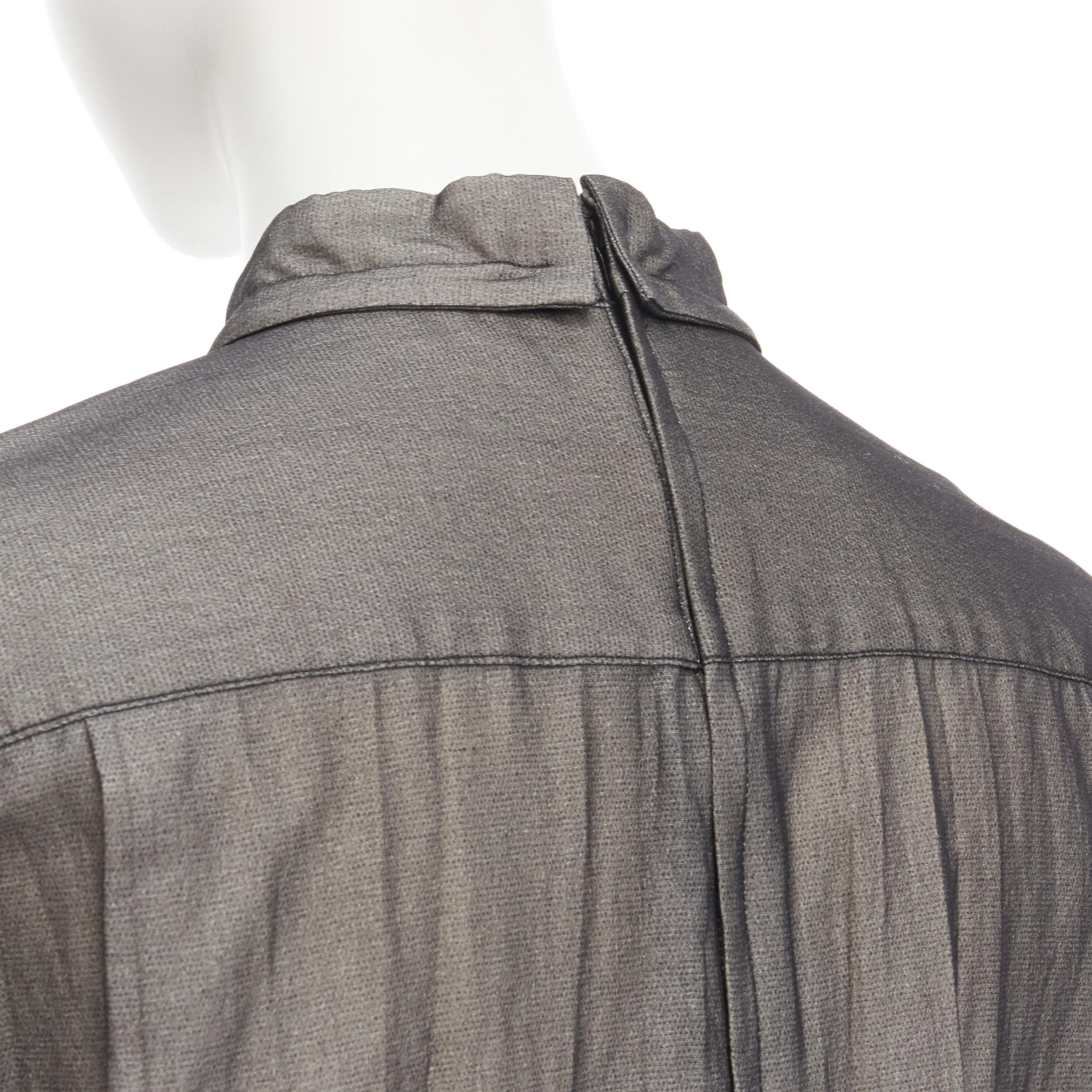COMME DES GARCONS 1993 Tromp Loeil black faux fastening long sleeve shirt S For Sale 3