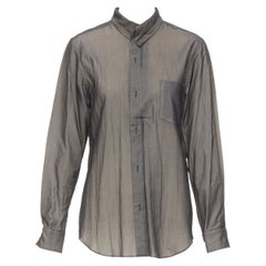 COMME DES GARCONS 1993 Tromp Loeil black faux fastening long sleeve shirt S