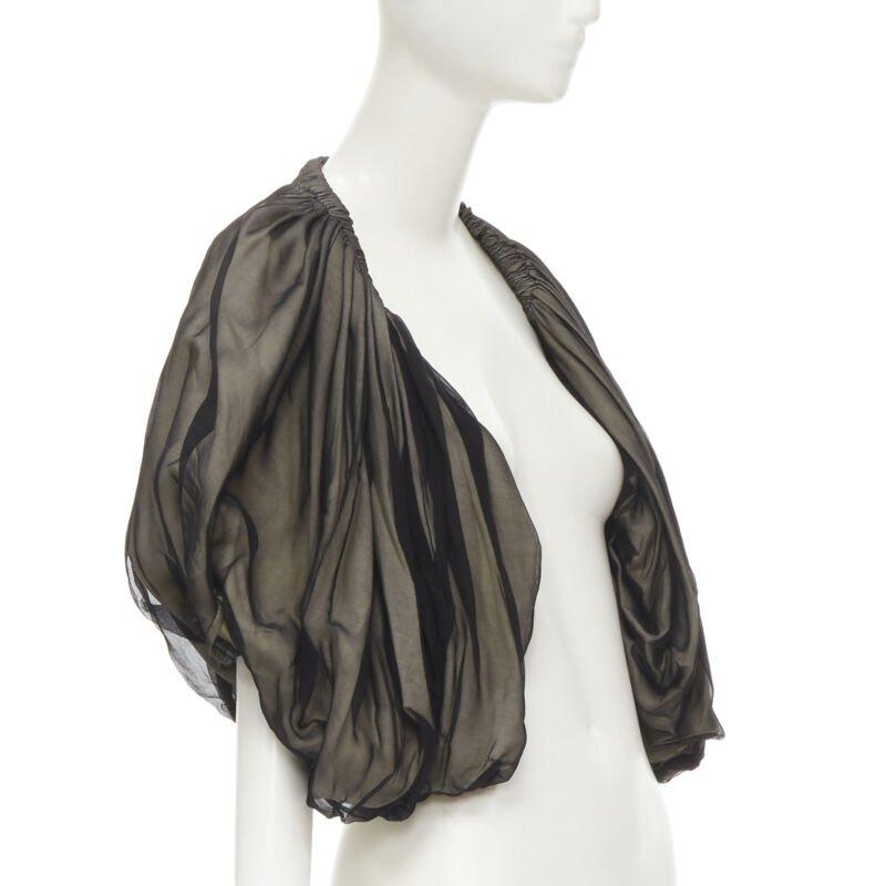 Black COMME DES GARCONS 1993 Vintage black voluminous shrug Cindy Sherman For Sale