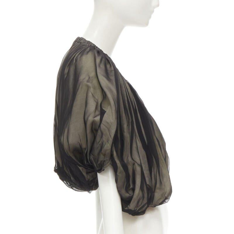 COMME DES GARCONS 1993 Vintage black voluminous shrug Cindy Sherman In Excellent Condition For Sale In Hong Kong, NT