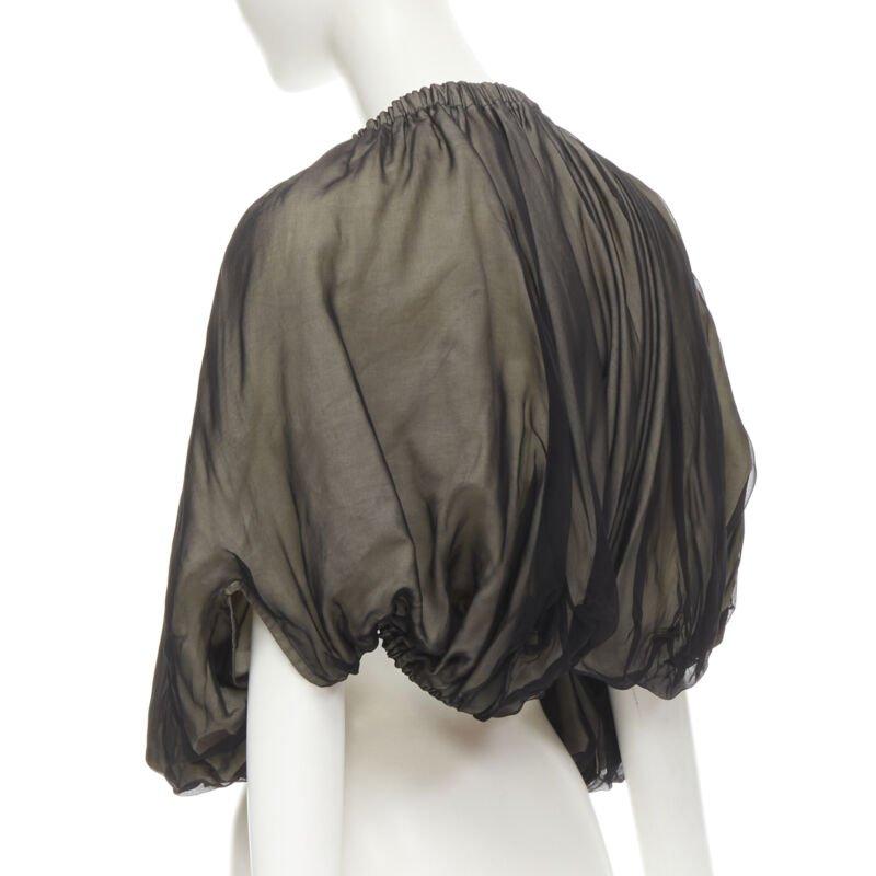 COMME DES GARCONS 1993 Vintage black voluminous shrug Cindy Sherman For Sale 1