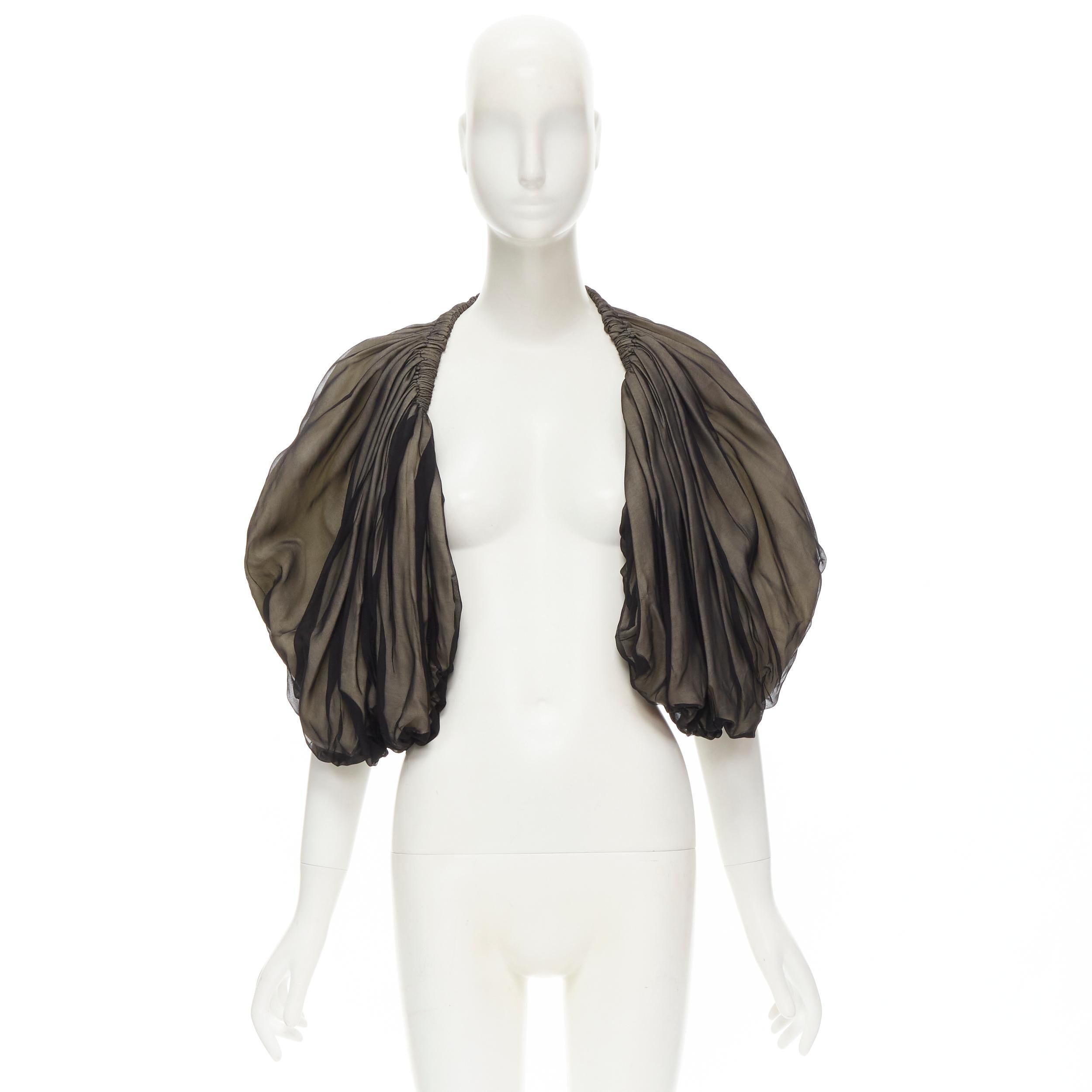 COMME DES GARCONS 1993 Vintage Runway black voluminous shrug Cindy Sherman 4