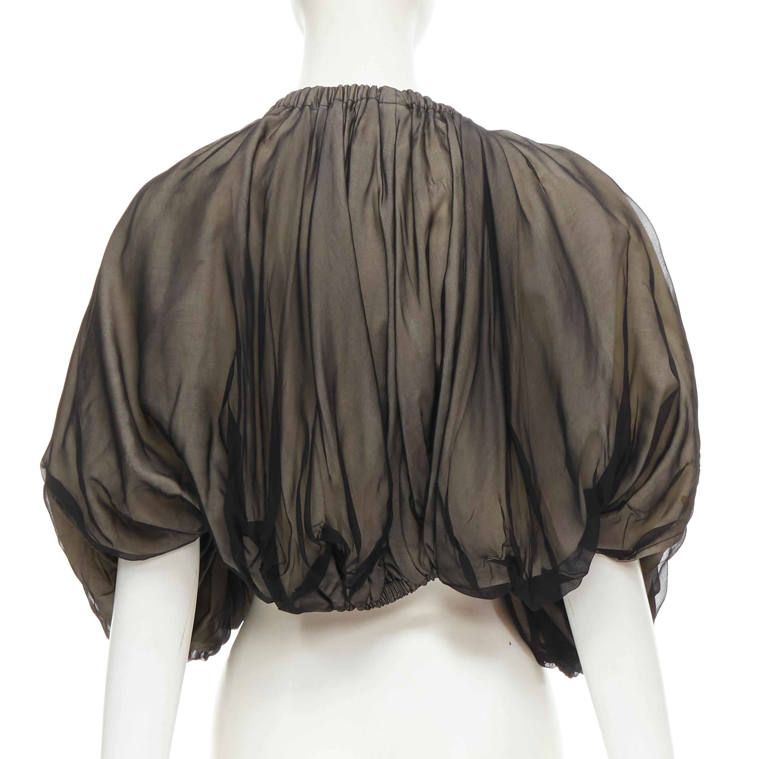 COMME DES GARCONS 1993 Vintage Runway black voluminous shrug Cindy Sherman In Excellent Condition For Sale In Hong Kong, NT