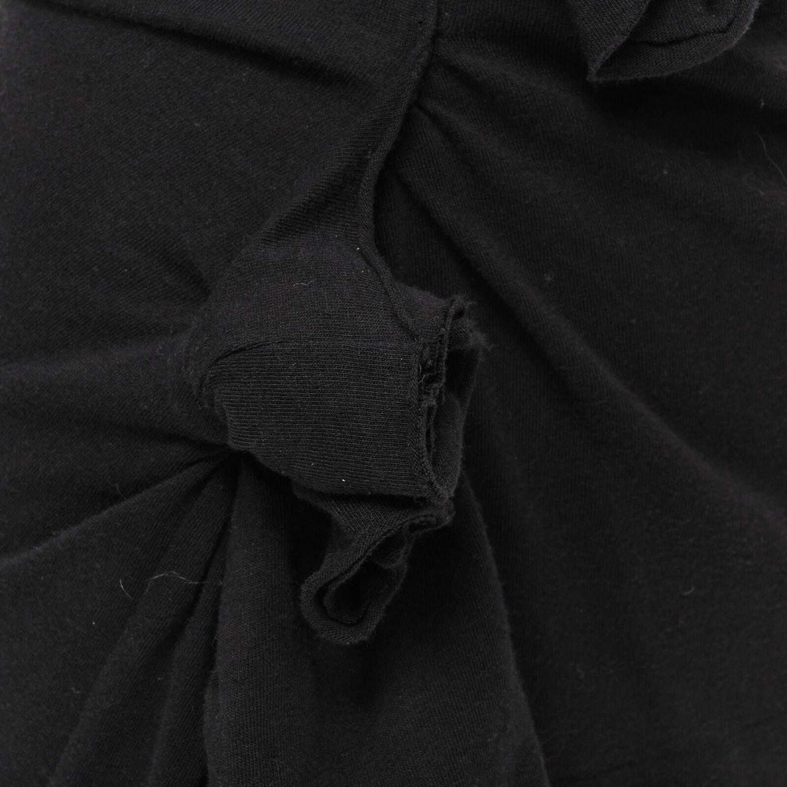 COMME DES GARCONS 1994 Vintage Runway black bundle rose ruffle tshirt top S For Sale 6