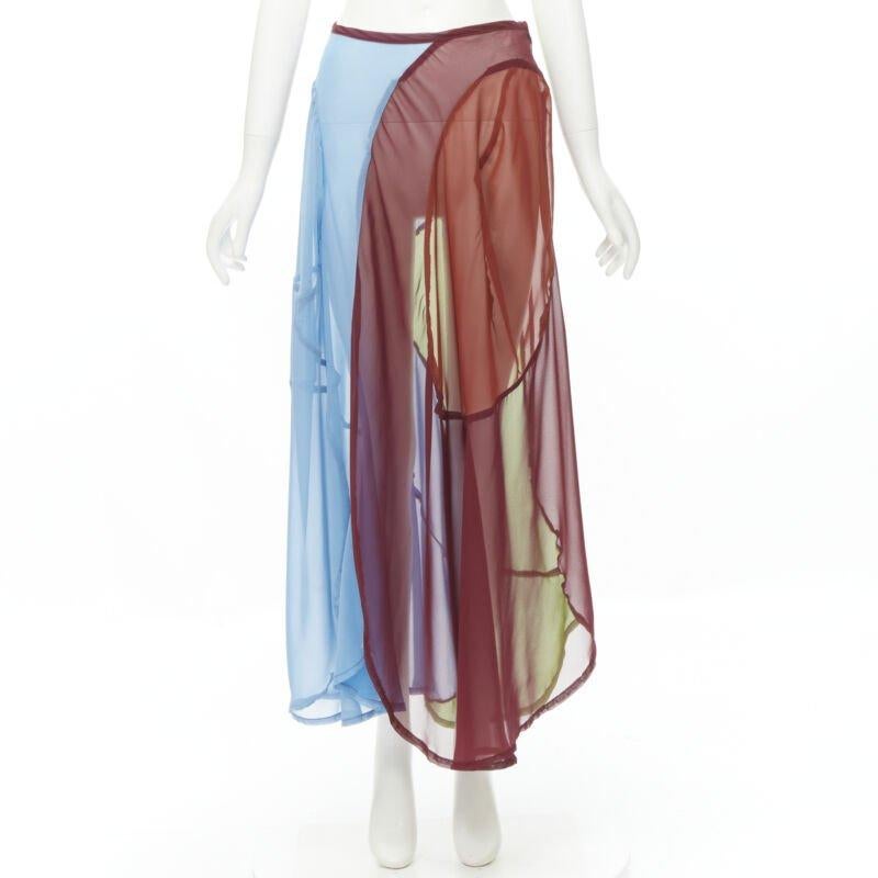 COMME DES GARCONS 1995 Laufsteg Vintage-Rock mit geschwungenem Saum und optischem durchsichtigen Saum M im Angebot 5