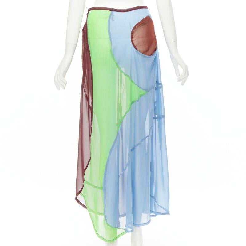COMME DES GARCONS 1995 Laufsteg Vintage-Rock mit geschwungenem Saum und optischem durchsichtigen Saum M Damen im Angebot