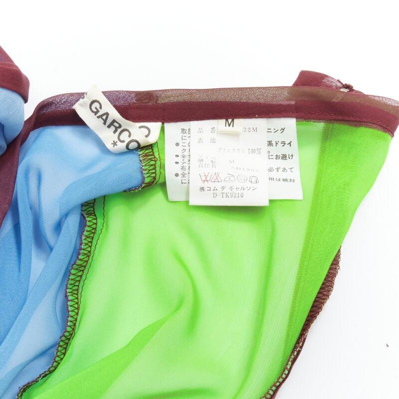 COMME DES GARCONS 1995 Laufsteg Vintage-Rock mit geschwungenem Saum und optischem durchsichtigen Saum M im Angebot 4