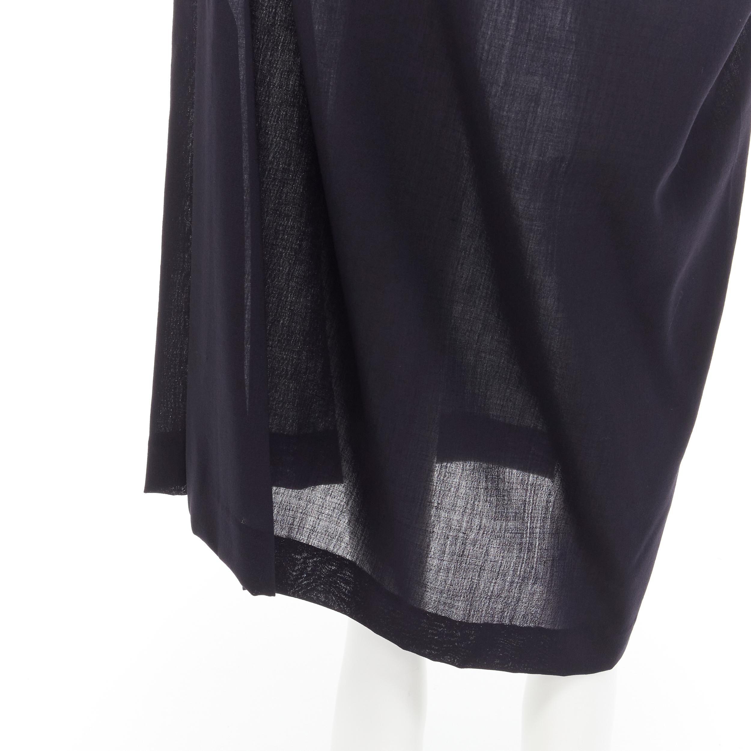 COMME DES GARCONS 1996 Vintage Lumps Bumps black bias asymmetric cut skirt M 2