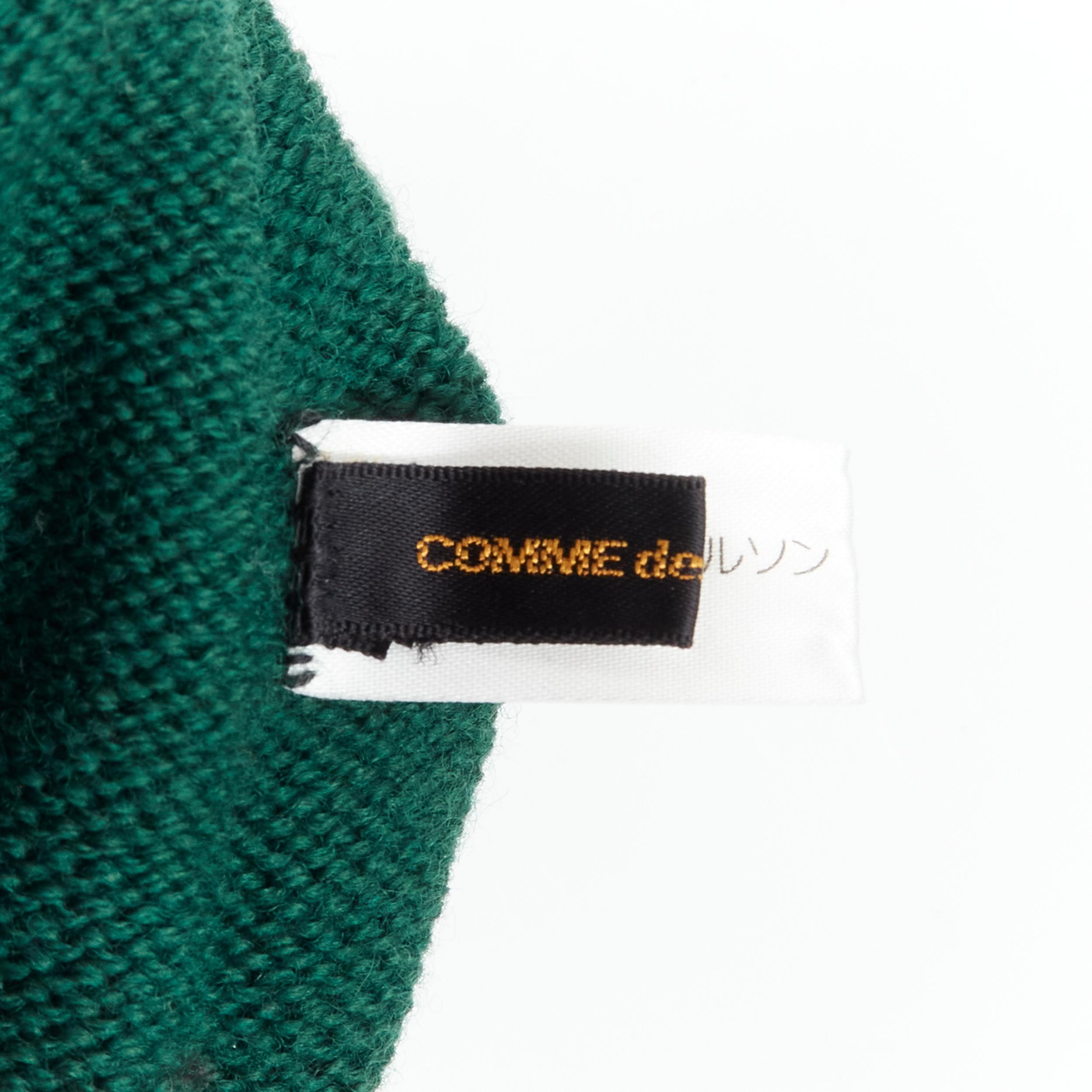 Women's COMME DES GARCONS 1996 Vintage Runway green wool full opera gloves rare For Sale
