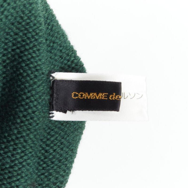 COMME DES GARCONS 1996 Vintage Runway green wool full opera gloves rare 4