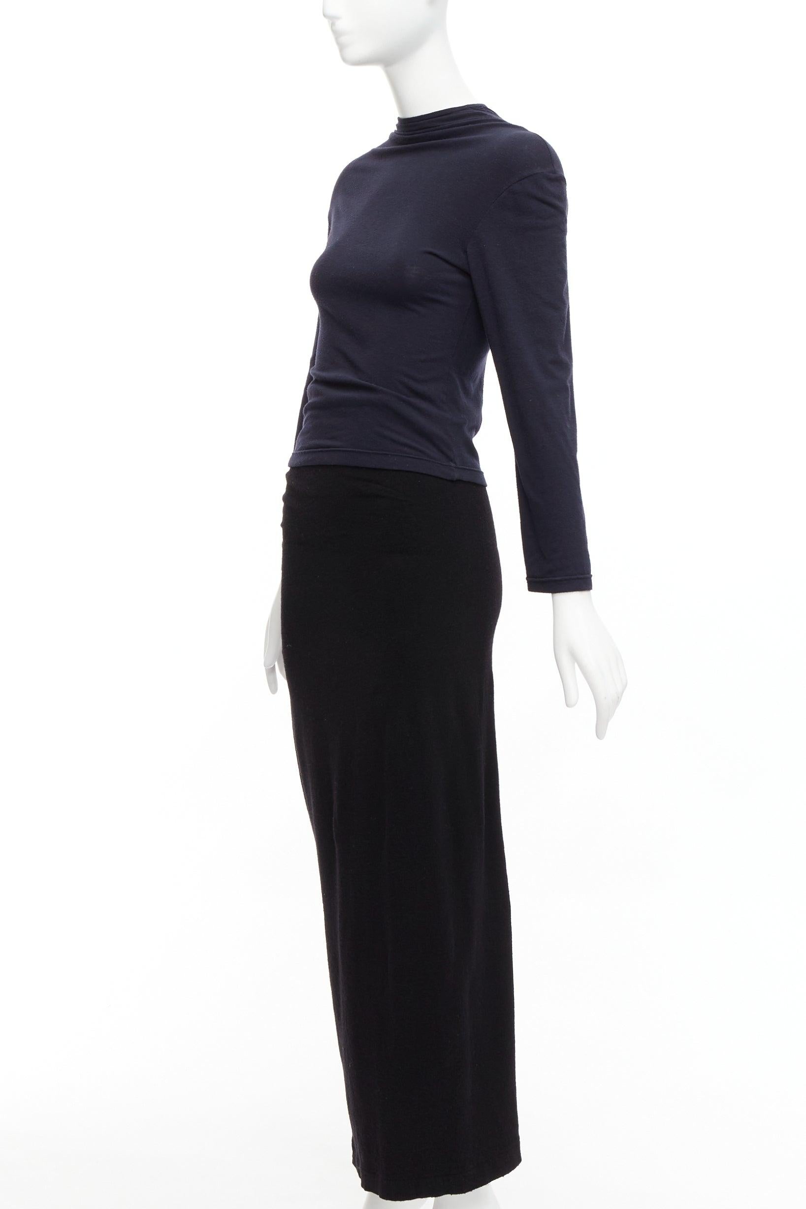 COMME DES GARCONS 1997 Lumps Bumps black padded irregular top gathered skirt M For Sale 7