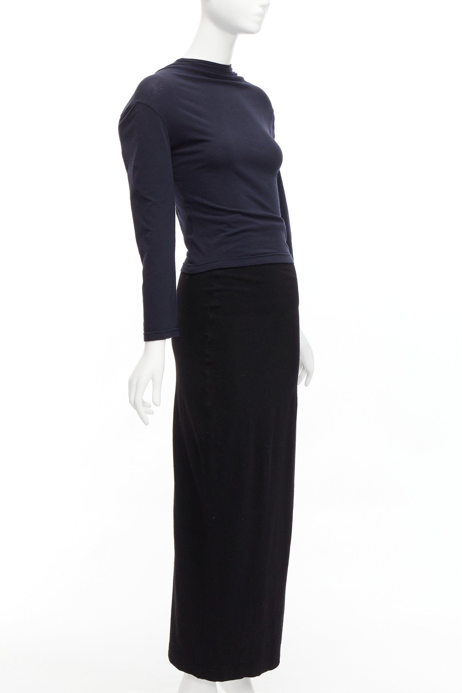 COMME DES GARCONS 1997 Lumps Bumps black padded irregular top gathered skirt M For Sale 1