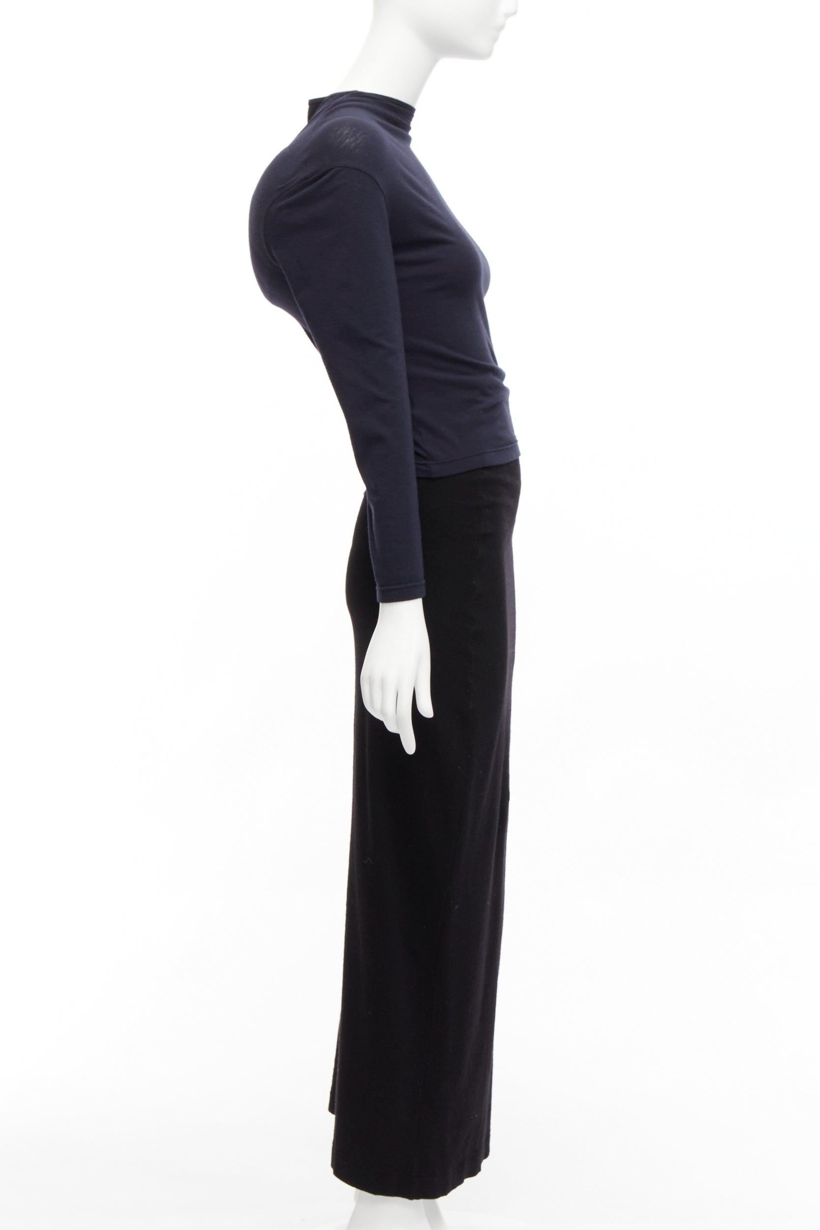 COMME DES GARCONS 1997 Lumps Bumps black padded irregular top gathered skirt M For Sale 2