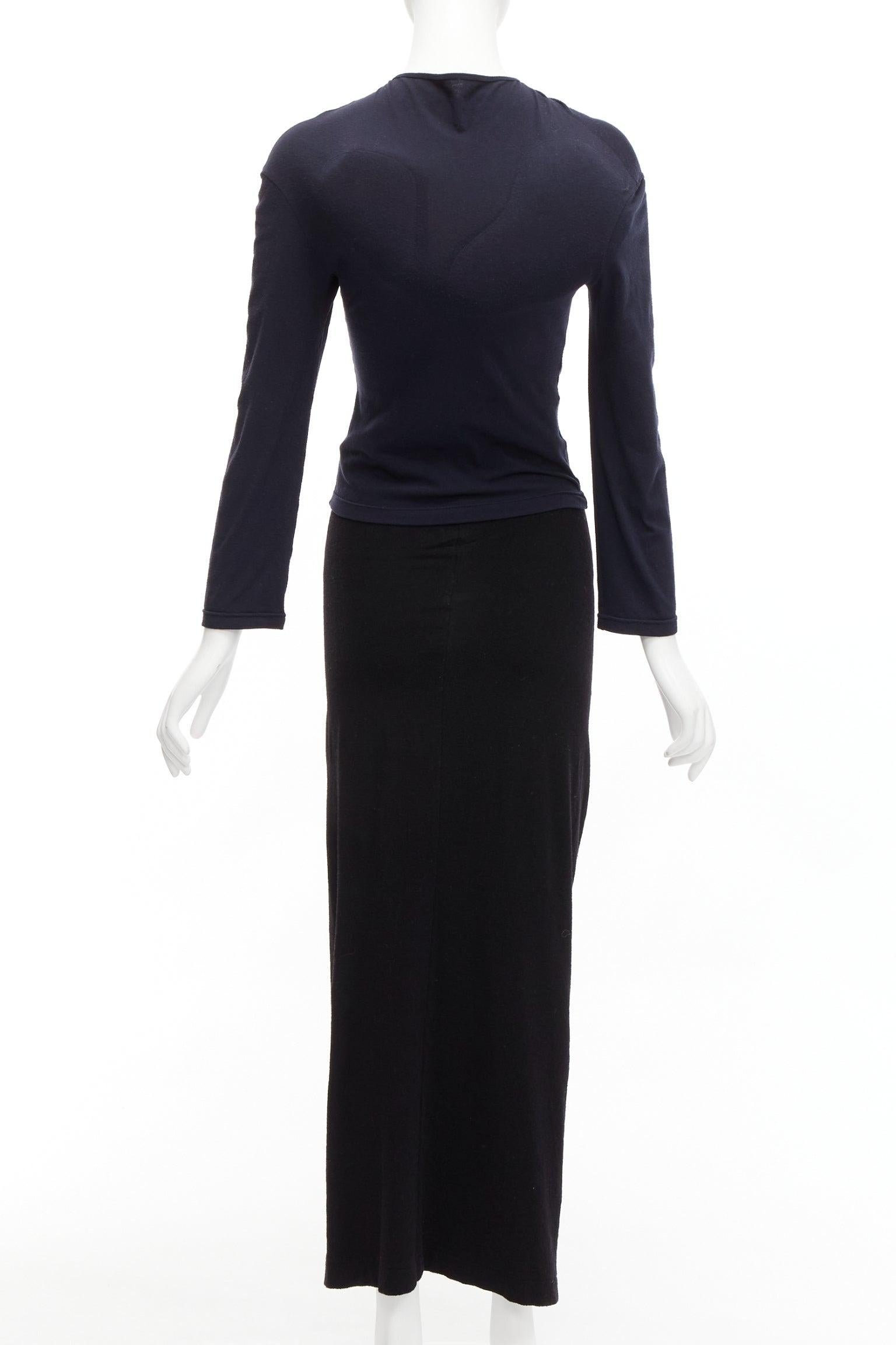 COMME DES GARCONS jupe froncée noire rembourrée et rembourrée Lumps Bumps, 1997 en vente 2