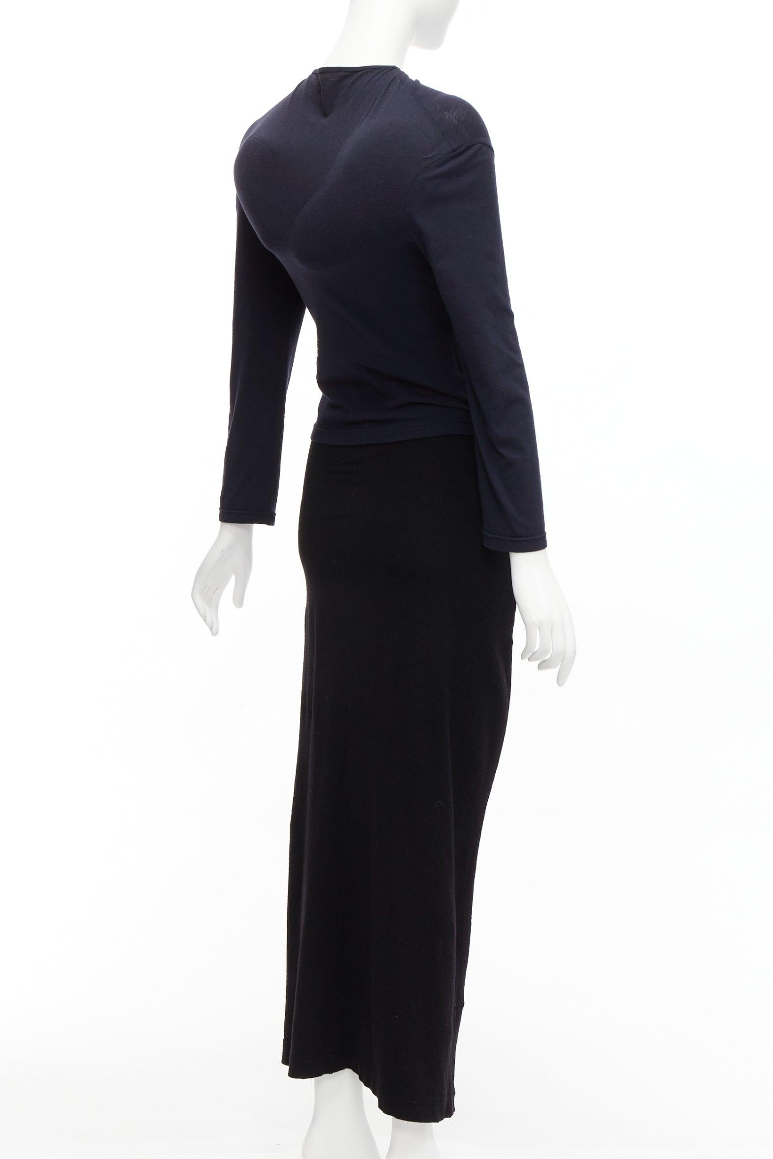 COMME DES GARCONS jupe froncée noire rembourrée et rembourrée Lumps Bumps, 1997 en vente 3