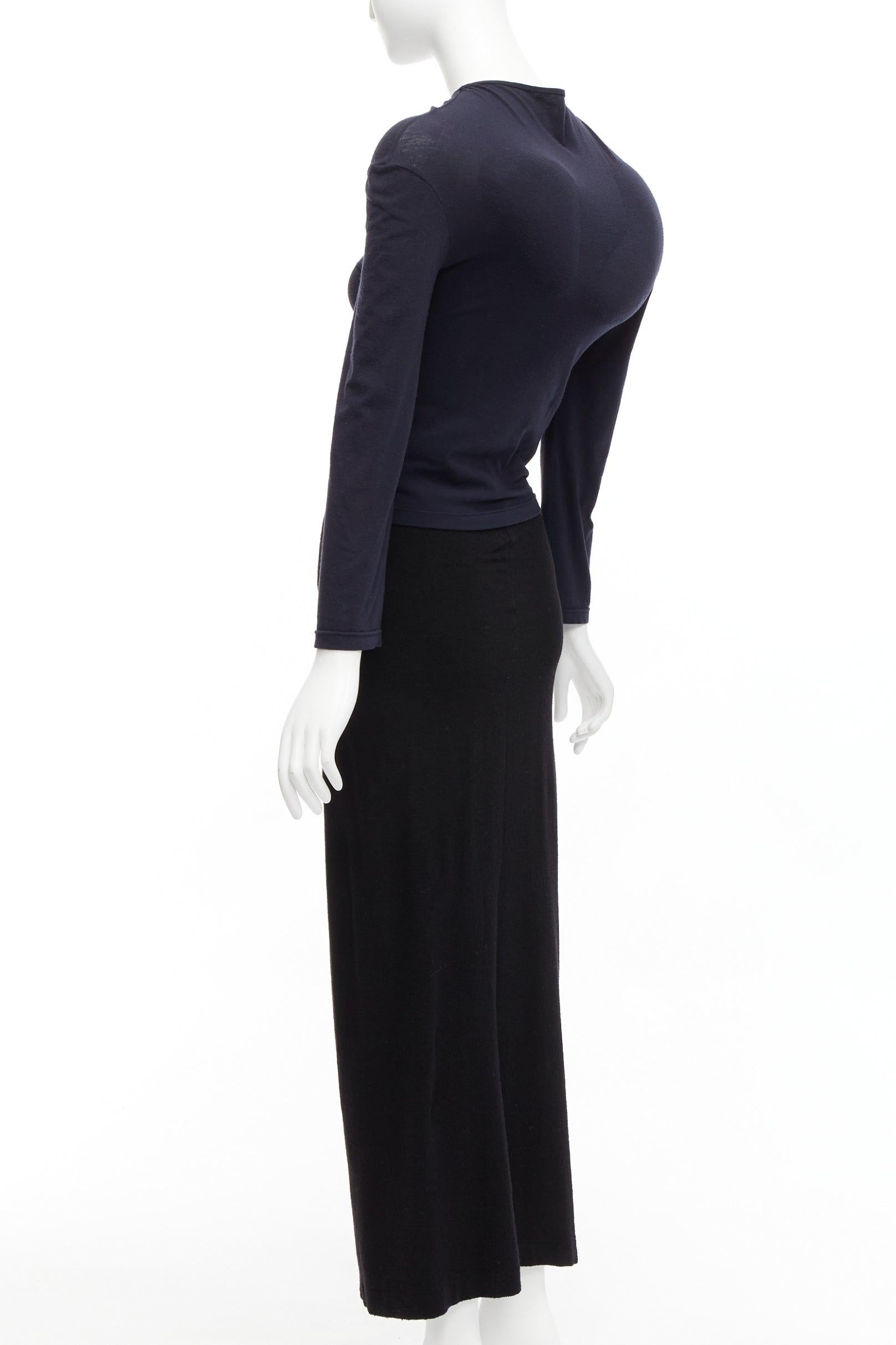 COMME DES GARCONS 1997 Lumps Bumps black padded irregular top gathered skirt M For Sale 5