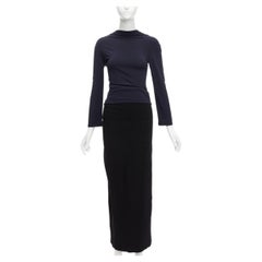 COMME DES GARCONS 1997 Lumps Bumps black padded irregular top gathered skirt M