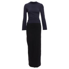 COMME DES GARCONS 1997 Lumps Bumps black padded irregular top gathered skirt M