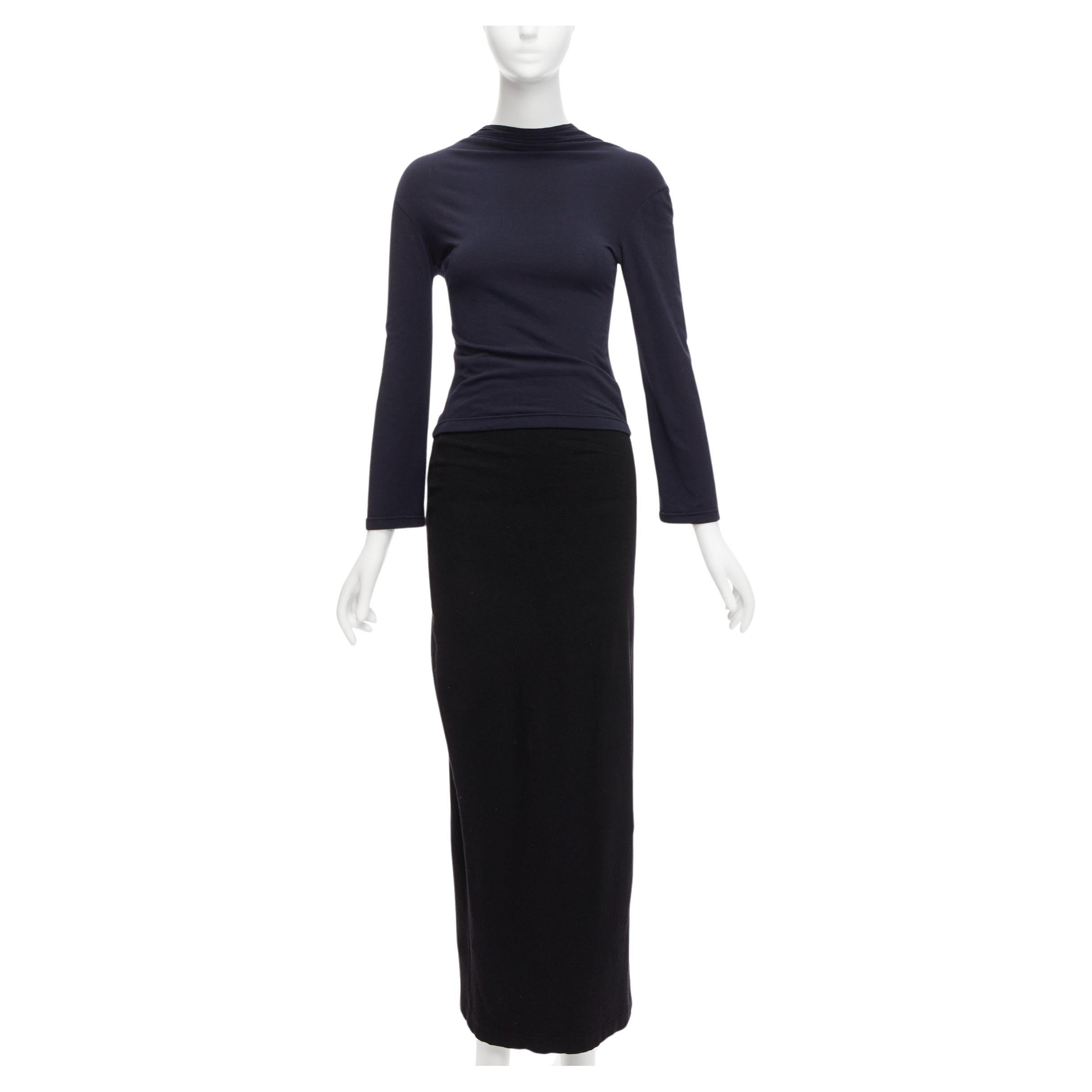 COMME DES GARCONS 1997 Lumps Bumps black padded irregular top gathered skirt M