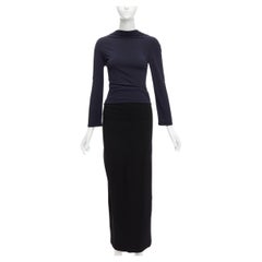 COMME DES GARCONS 1997 Lumps Bumps top nero imbottito irregolare gonna arricciata M