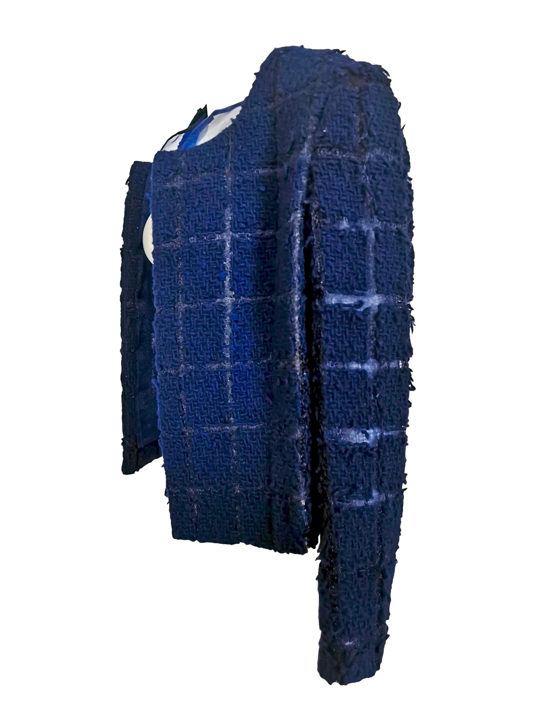 Comme des Garcons 1997 Organza Lined Wool Dress and Jacket For Sale 8
