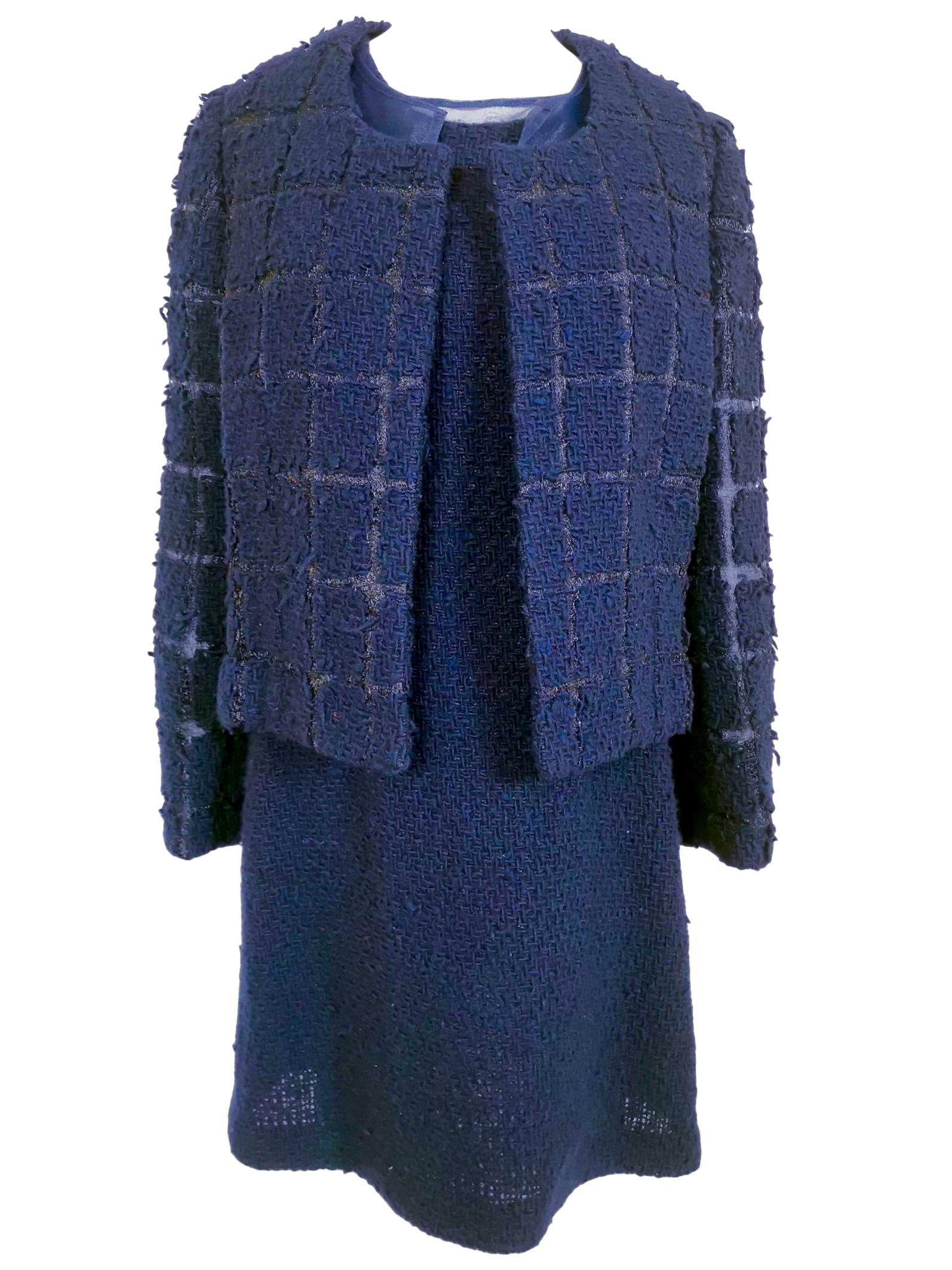 Comme des Garcons 1997 Organza Lined Wool Dress and Jacket For Sale 10