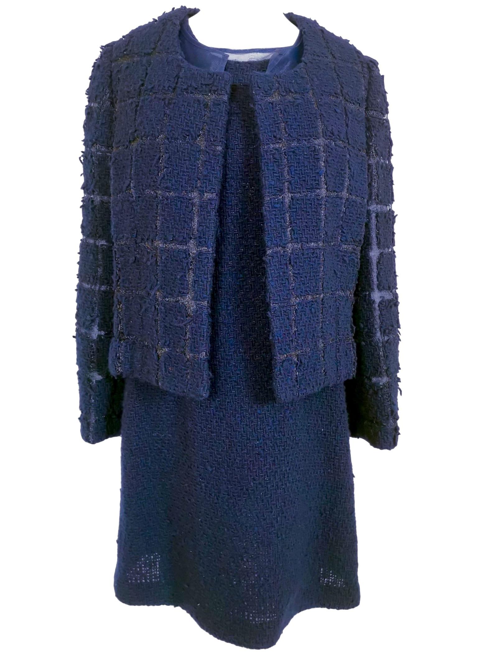 Women's Comme des Garcons 1997 Organza Lined Wool Dress and Jacket For Sale