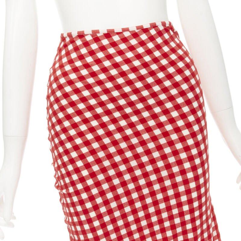 COMME DES GARCONS 1997 Vintage Lumps and Bumps gingham checked blue red set For Sale 5