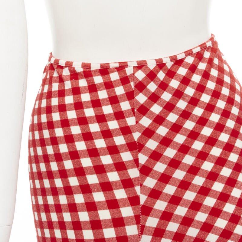 COMME DES GARCONS 1997 Vintage Lumps and Bumps gingham checked blue red set For Sale 6