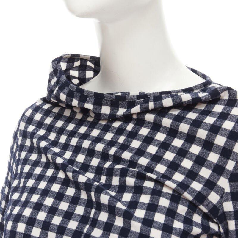 COMME DES GARCONS 1997 Vintage Lumps and Bumps gingham checked blue red set For Sale 1