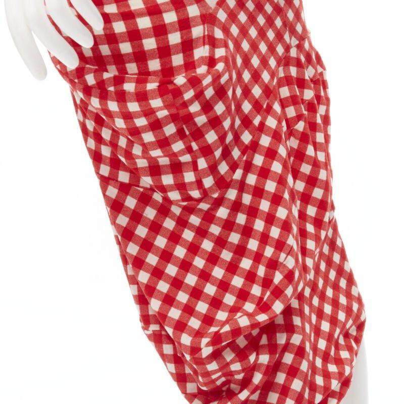 COMME DES GARCONS 1997 Vintage Lumps and Bumps red sheer top irregular skirt S
Reference: CRTI/A00721
Brand: Comme Des Garcons
Designer: Rei Kawakubo
Material: Viscose
Color: Red
Pattern: Gingham
Extra Details: Red sheer top with irregular bias cut