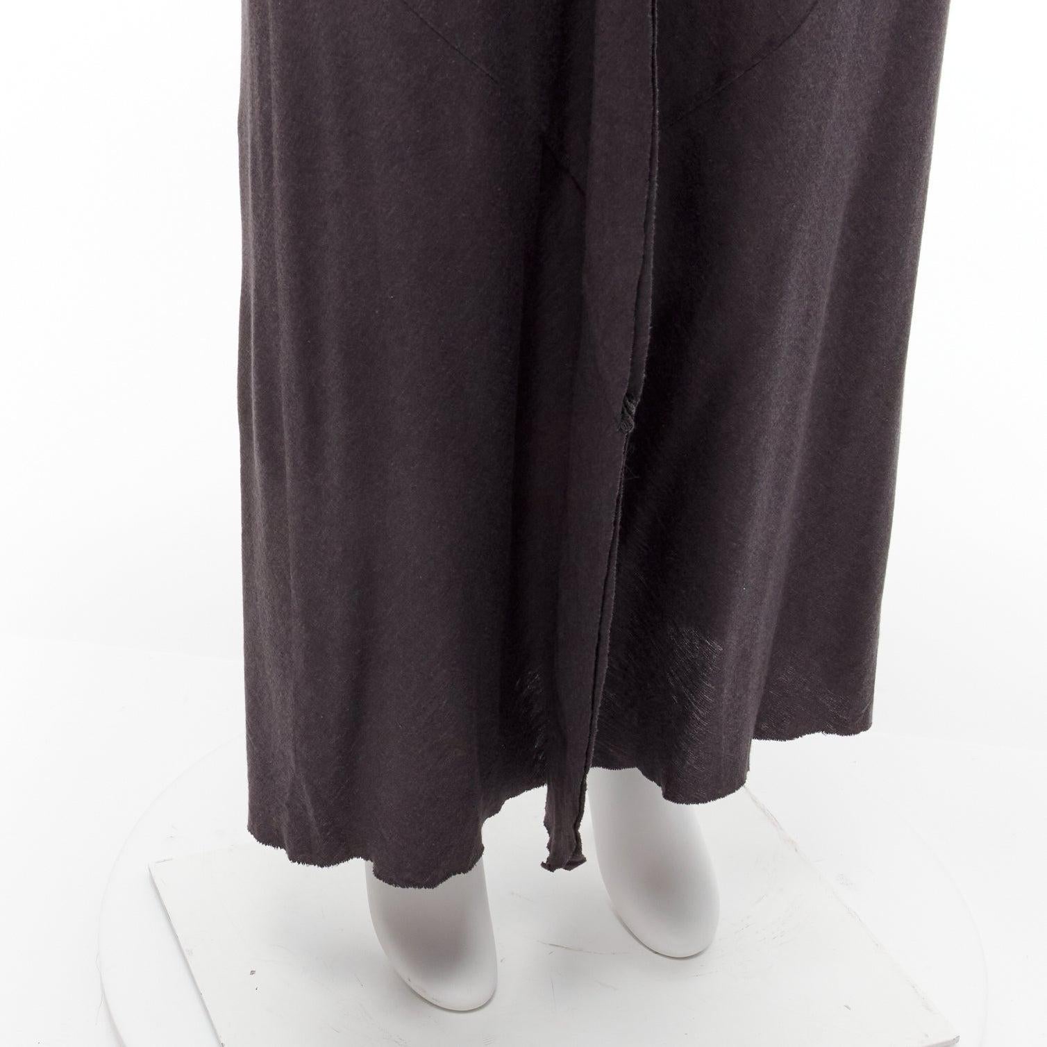 COMME DES GARCONS 1998 Vintage grey cowl neck flutter seam 3D cut midi dress S For Sale 3
