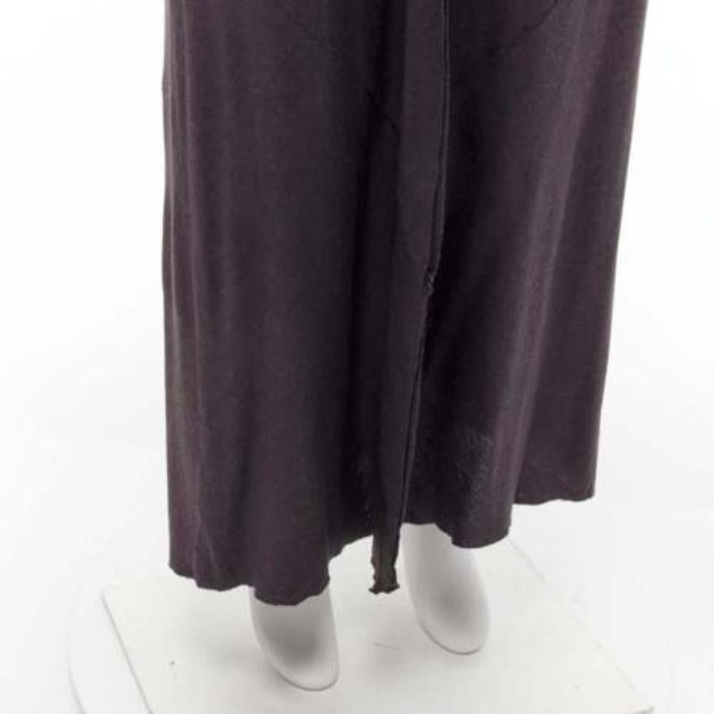 COMME DES GARCONS 1998 Vintage grey cowl neck flutter seam 3D cut midi dress S For Sale 3