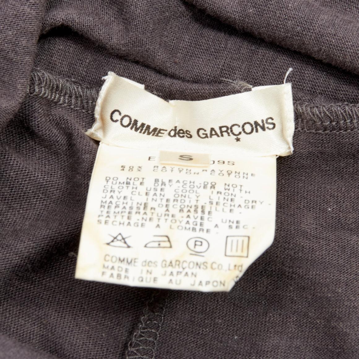 COMME DES GARCONS 1998 Vintage grey cowl neck flutter seam 3D cut midi dress S For Sale 4