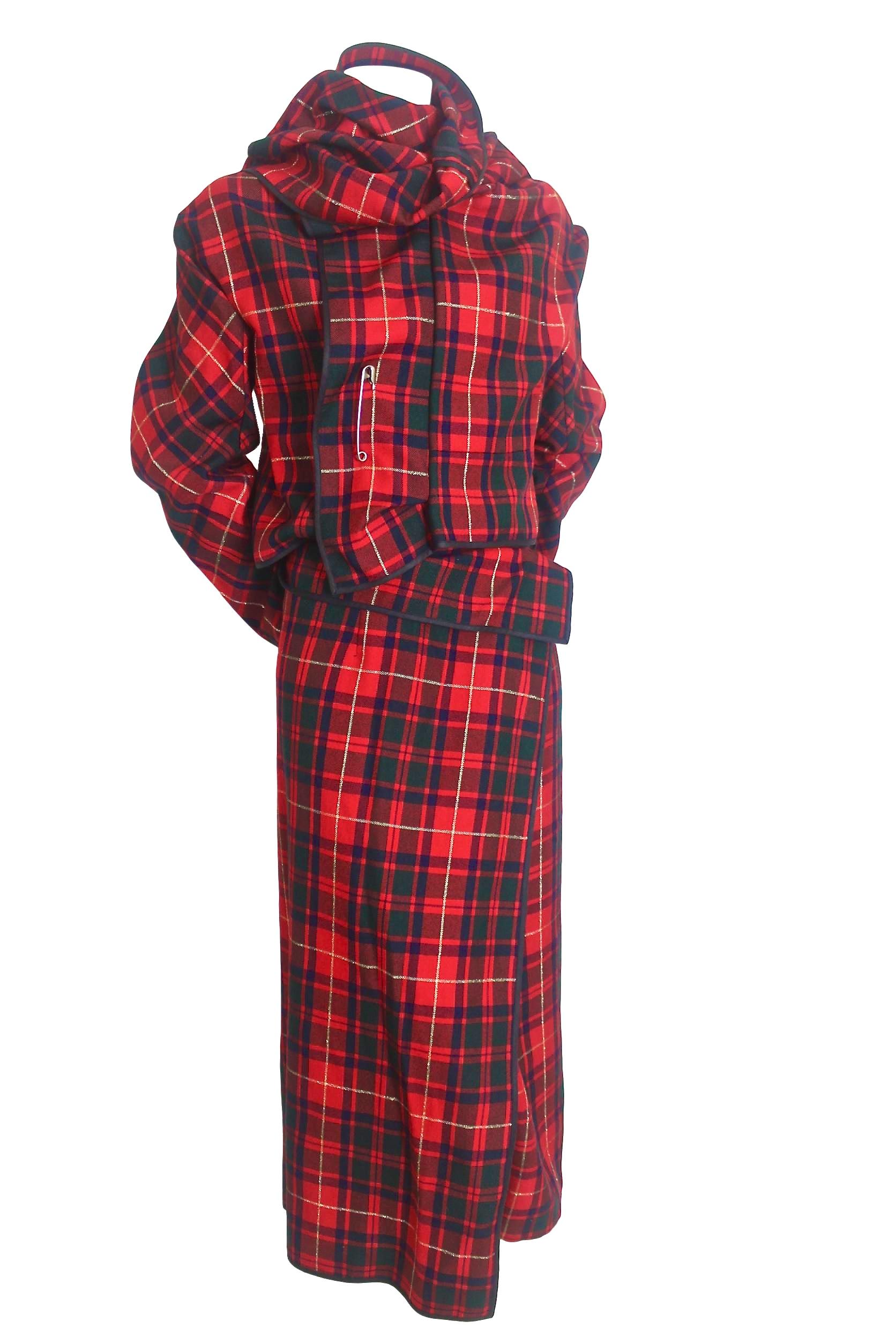 Comme des Garcons 1999 Collection Tartan Jacket For Sale 8