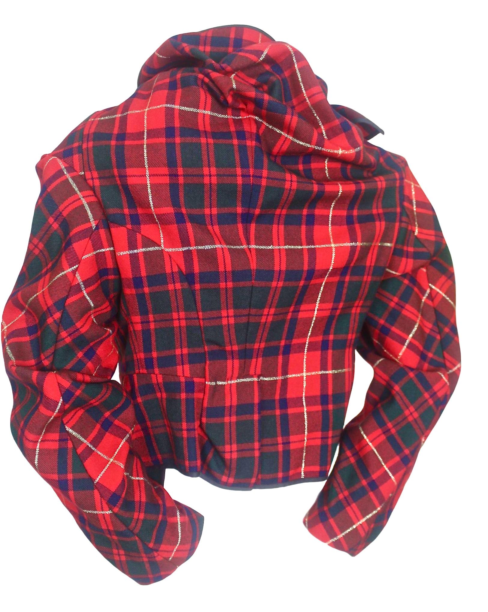 Comme des Garcons 1999 Collection Tartan Jacket For Sale 3