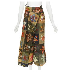 COMME DES GARCONS 1999 Vintage Pasarela naranja  pantalones con estampado floral